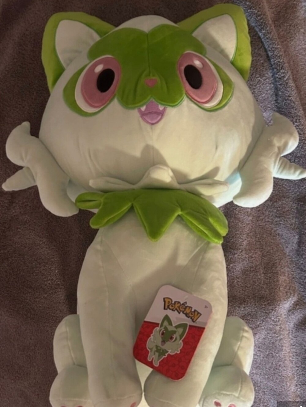 New Jumbo Pokemon Sprigatito Plush Soft Stuffed Character Cat Huge Giant
